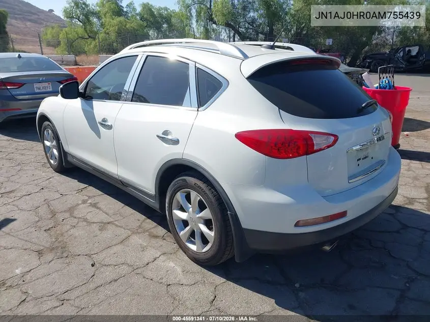 2010 Infiniti Ex35 Journey VIN: JN1AJ0HR0AM755439 Lot: 45591341