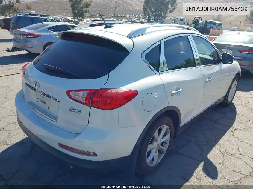 2010 Infiniti Ex35 Journey VIN: JN1AJ0HR0AM755439 Lot: 45591341