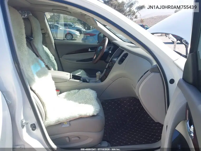 2010 Infiniti Ex35 Journey VIN: JN1AJ0HR0AM755439 Lot: 45591341