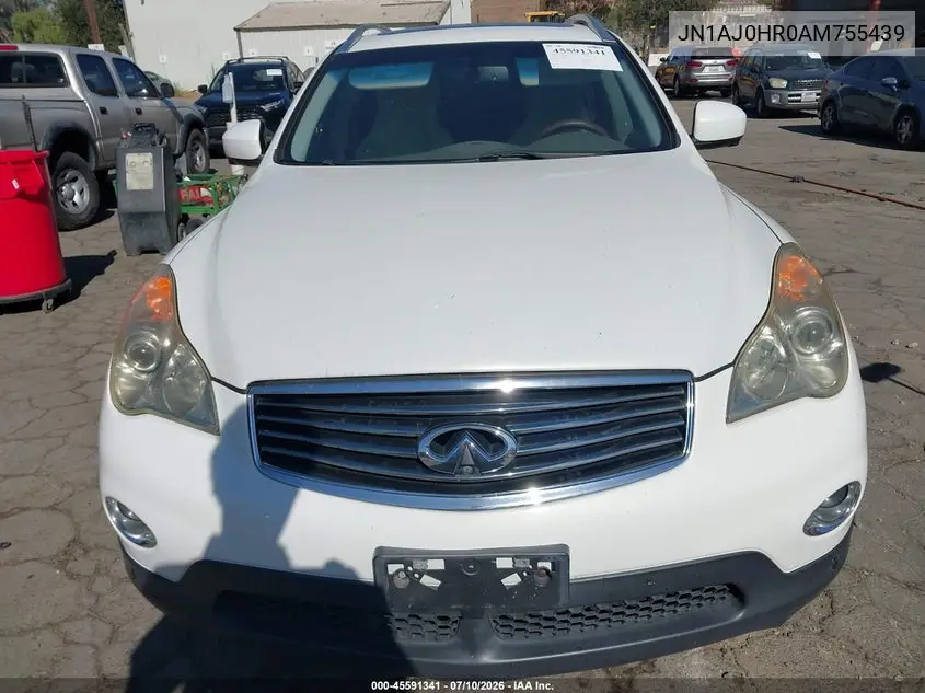 2010 Infiniti Ex35 Journey VIN: JN1AJ0HR0AM755439 Lot: 45591341
