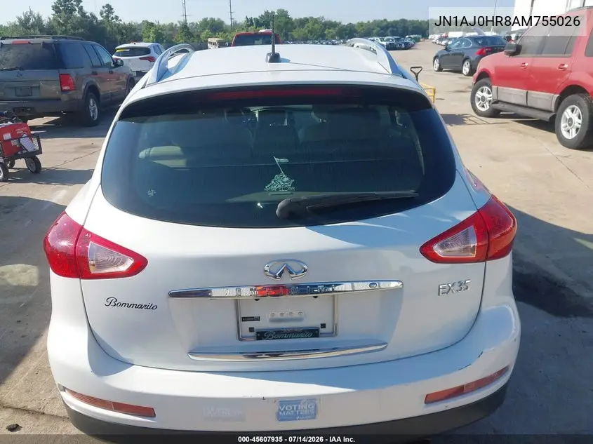 2010 Infiniti Ex35 Journey VIN: JN1AJ0HR8AM755026 Lot: 45607935