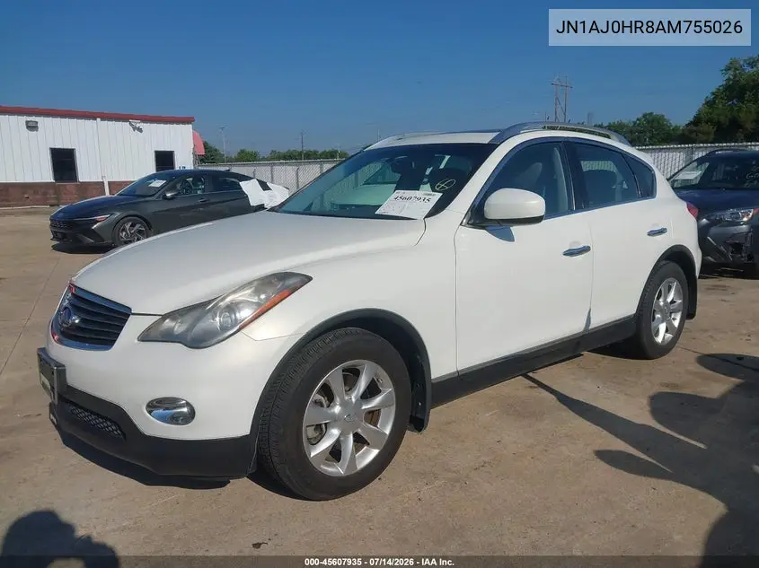 2010 Infiniti Ex35 Journey VIN: JN1AJ0HR8AM755026 Lot: 45607935