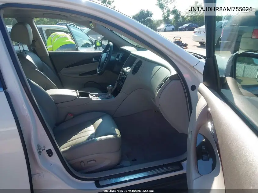 2010 Infiniti Ex35 Journey VIN: JN1AJ0HR8AM755026 Lot: 45607935