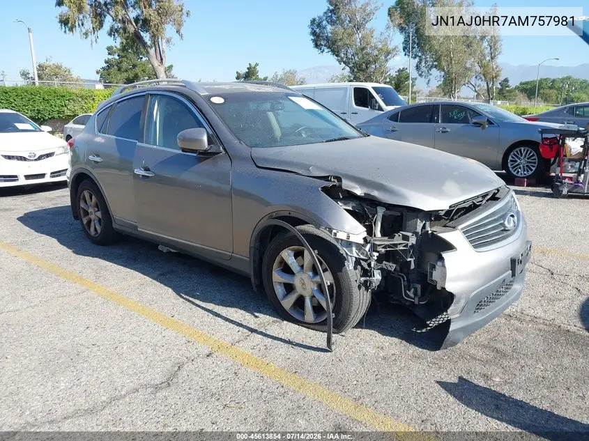 2010 Infiniti Ex35 Journey VIN: JN1AJ0HR7AM757981 Lot: 45613854