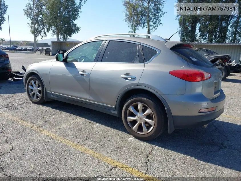2010 Infiniti Ex35 Journey VIN: JN1AJ0HR7AM757981 Lot: 45613854
