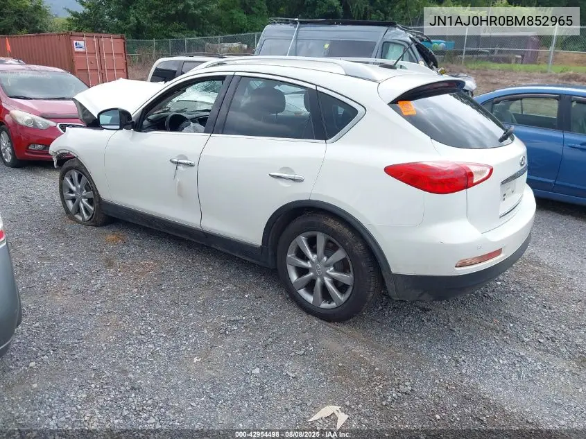 2011 Infiniti Ex35 Journey VIN: JN1AJ0HR0BM852965 Lot: 42954498