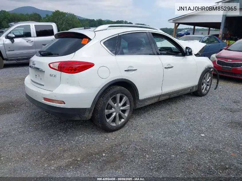 2011 Infiniti Ex35 Journey VIN: JN1AJ0HR0BM852965 Lot: 42954498