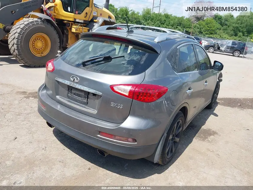 2011 Infiniti Ex35 Journey VIN: JN1AJ0HR4BM854380 Lot: 45069485