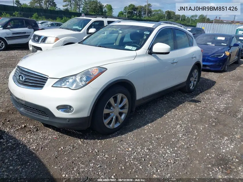 2011 Infiniti Ex35 Journey VIN: JN1AJ0HR9BM851426 Lot: 45337602