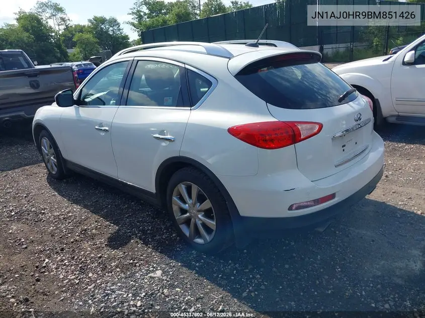 2011 Infiniti Ex35 Journey VIN: JN1AJ0HR9BM851426 Lot: 45337602