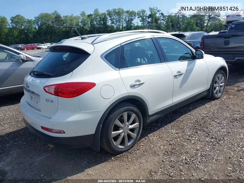 2011 Infiniti Ex35 Journey VIN: JN1AJ0HR9BM851426 Lot: 45337602