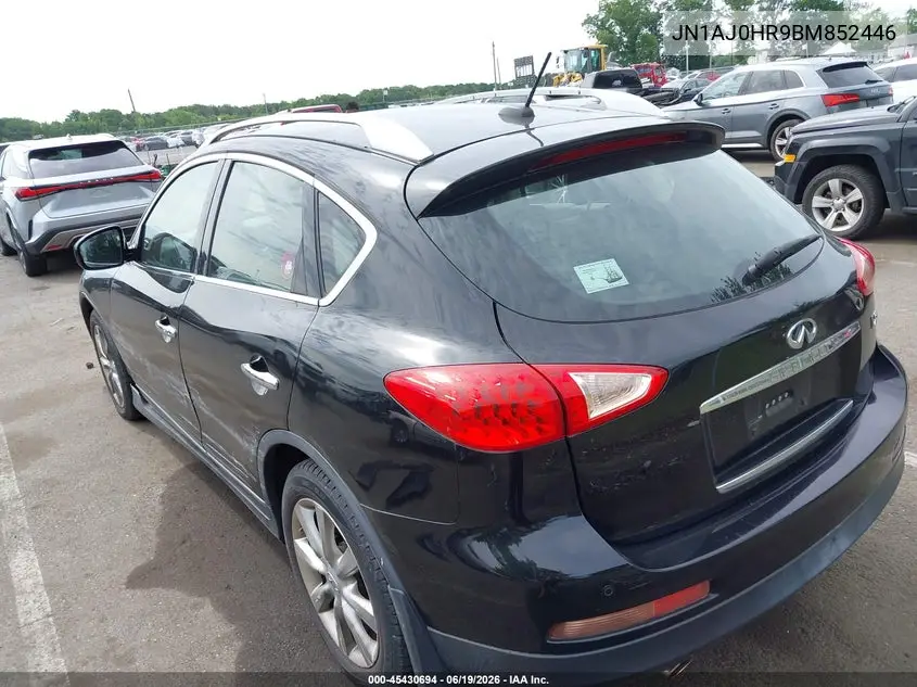 2011 Infiniti Ex35 Journey VIN: JN1AJ0HR9BM852446 Lot: 45430694