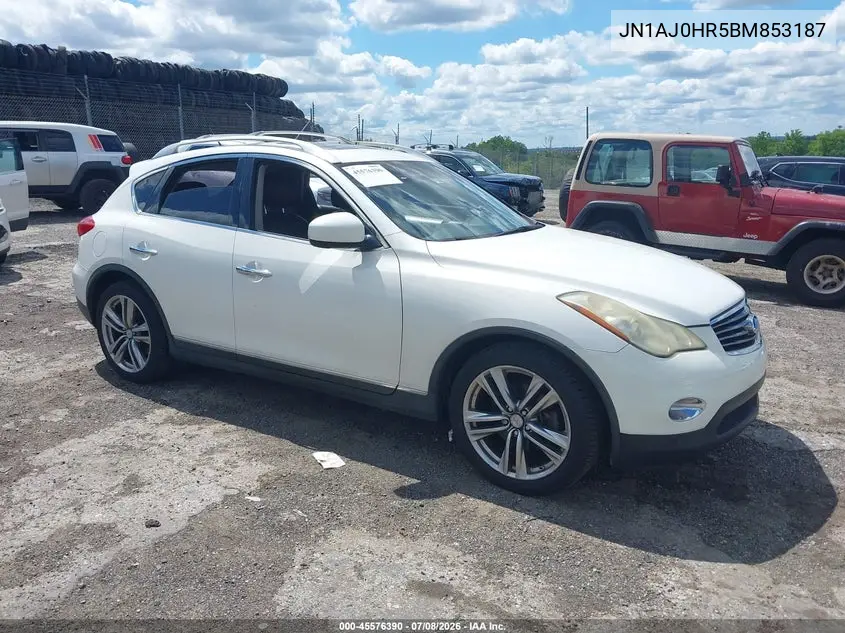 2011 Infiniti Ex35 Journey VIN: JN1AJ0HR5BM853187 Lot: 45576390