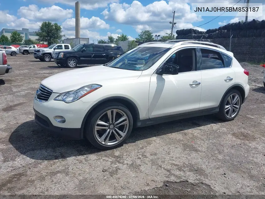2011 Infiniti Ex35 Journey VIN: JN1AJ0HR5BM853187 Lot: 45576390