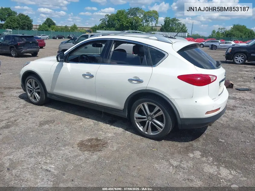 2011 Infiniti Ex35 Journey VIN: JN1AJ0HR5BM853187 Lot: 45576390