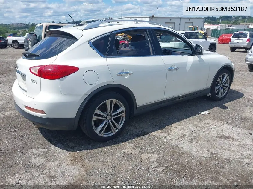 2011 Infiniti Ex35 Journey VIN: JN1AJ0HR5BM853187 Lot: 45576390