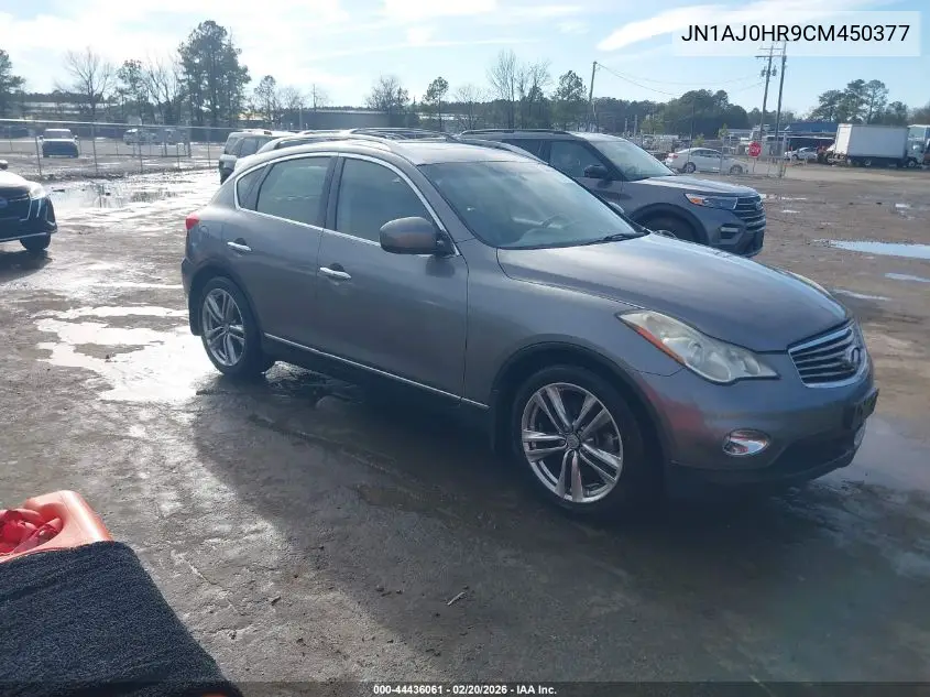 2012 Infiniti Ex35 Journey VIN: JN1AJ0HR9CM450377 Lot: 44436061