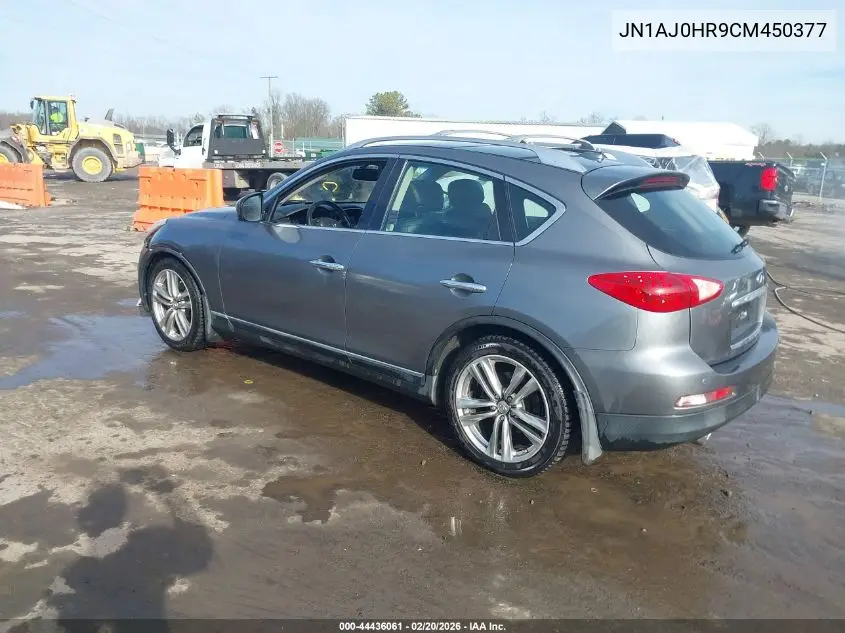 2012 Infiniti Ex35 Journey VIN: JN1AJ0HR9CM450377 Lot: 44436061