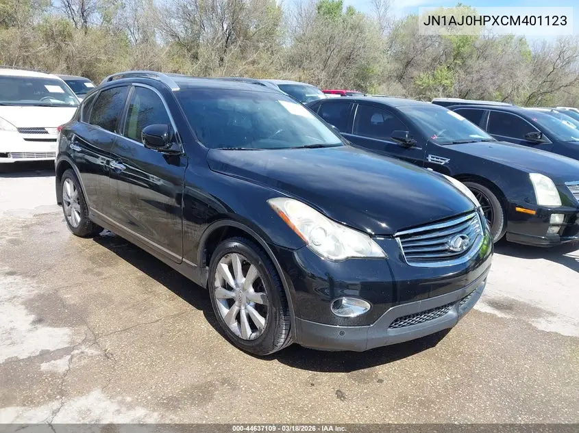 2012 Infiniti Ex35 Journey VIN: JN1AJ0HPXCM401123 Lot: 44637109