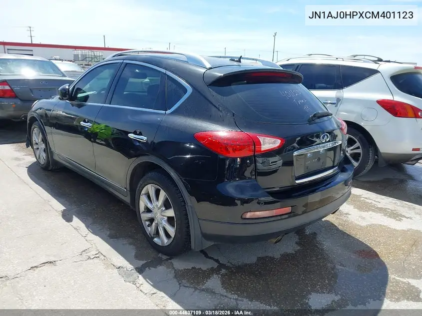 2012 Infiniti Ex35 Journey VIN: JN1AJ0HPXCM401123 Lot: 44637109