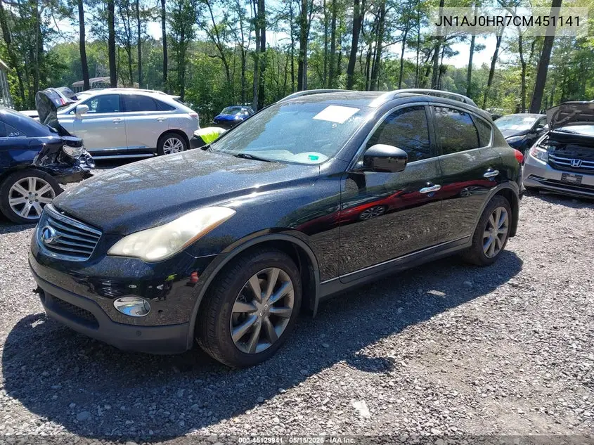 2012 Infiniti Ex35 Journey VIN: JN1AJ0HR7CM451141 Lot: 45129941