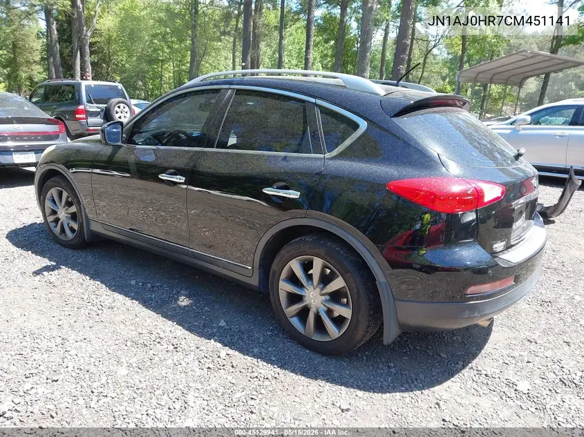 2012 Infiniti Ex35 Journey VIN: JN1AJ0HR7CM451141 Lot: 45129941