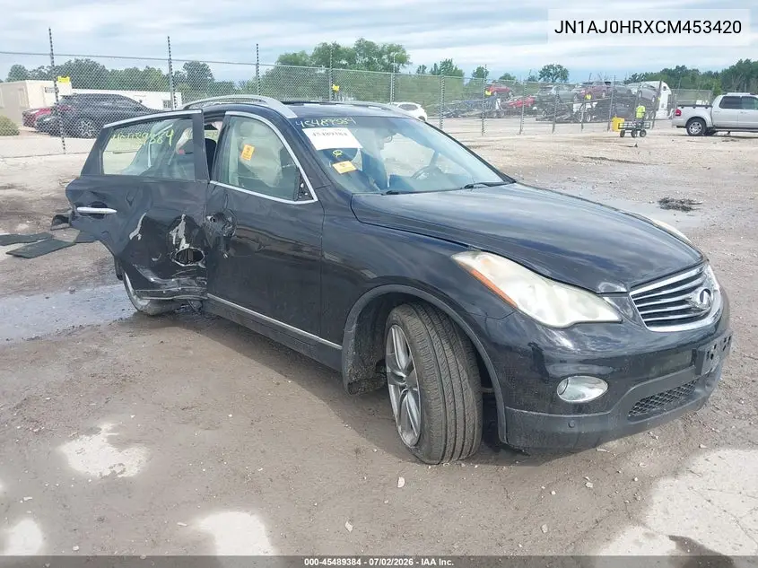 2012 Infiniti Ex35 Journey VIN: JN1AJ0HRXCM453420 Lot: 45489384