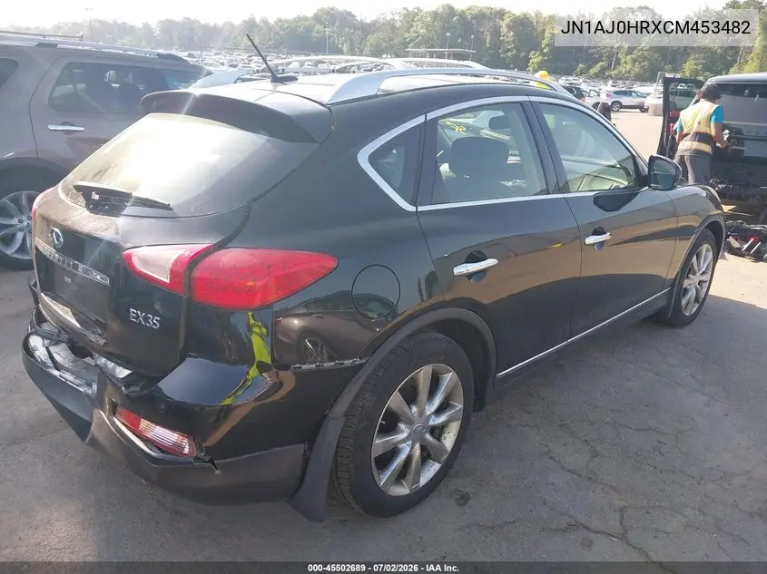 2012 Infiniti Ex35 Journey VIN: JN1AJ0HRXCM453482 Lot: 45502689