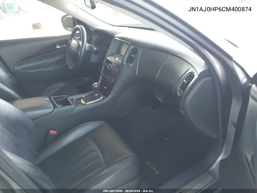 2012 Infiniti Ex35 Journey VIN: JN1AJ0HP6CM400874 Lot: 45512858
