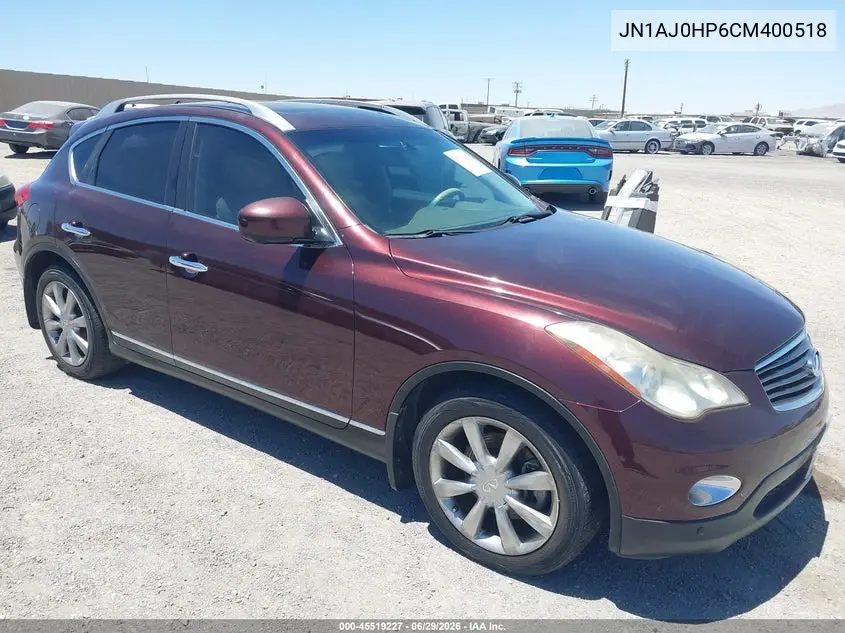 2012 Infiniti Ex35 Journey VIN: JN1AJ0HP6CM400518 Lot: 45519227