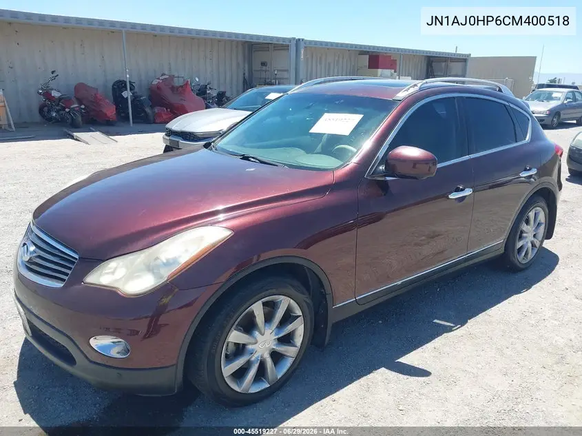2012 Infiniti Ex35 Journey VIN: JN1AJ0HP6CM400518 Lot: 45519227