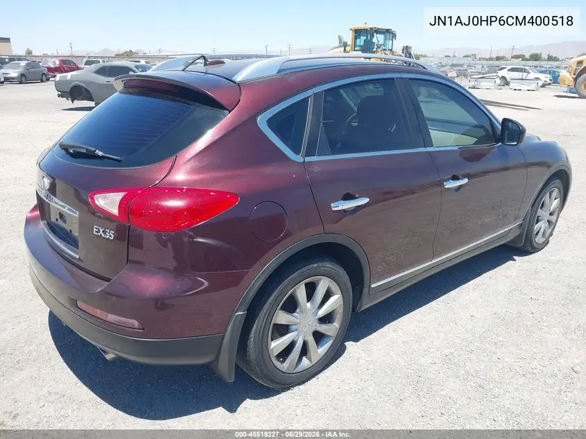 2012 Infiniti Ex35 Journey VIN: JN1AJ0HP6CM400518 Lot: 45519227