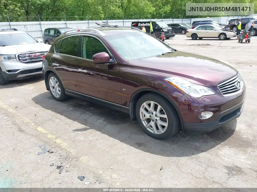 2013 Infiniti Ex37 Journey VIN: JN1BJ0HR5DM481471 Lot: 45168412