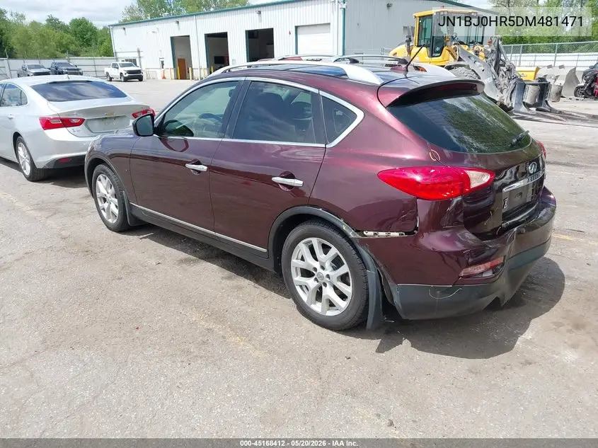 2013 Infiniti Ex37 Journey VIN: JN1BJ0HR5DM481471 Lot: 45168412