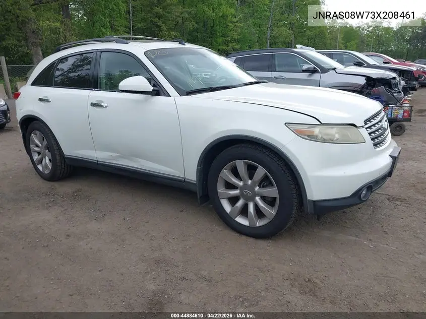 2003 Infiniti Fx35 VIN: JNRAS08W73X208461 Lot: 44884610