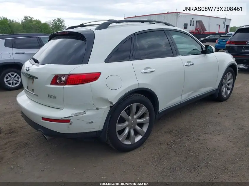 2003 Infiniti Fx35 VIN: JNRAS08W73X208461 Lot: 44884610