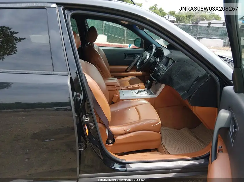 2003 Infiniti Fx35 VIN: JNRAS08W03X208267 Lot: 45307824