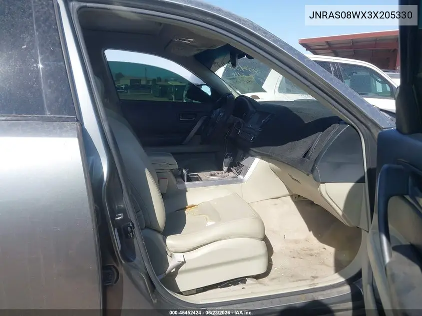 2003 Infiniti Fx35 VIN: JNRAS08WX3X205330 Lot: 45452424