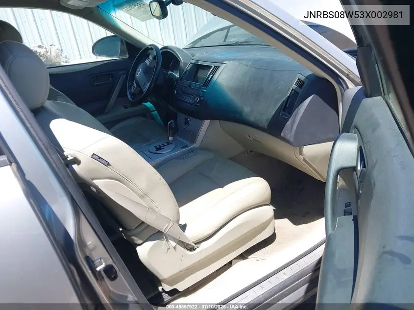 2003 Infiniti Fx45 VIN: JNRBS08W53X002981 Lot: 45557922