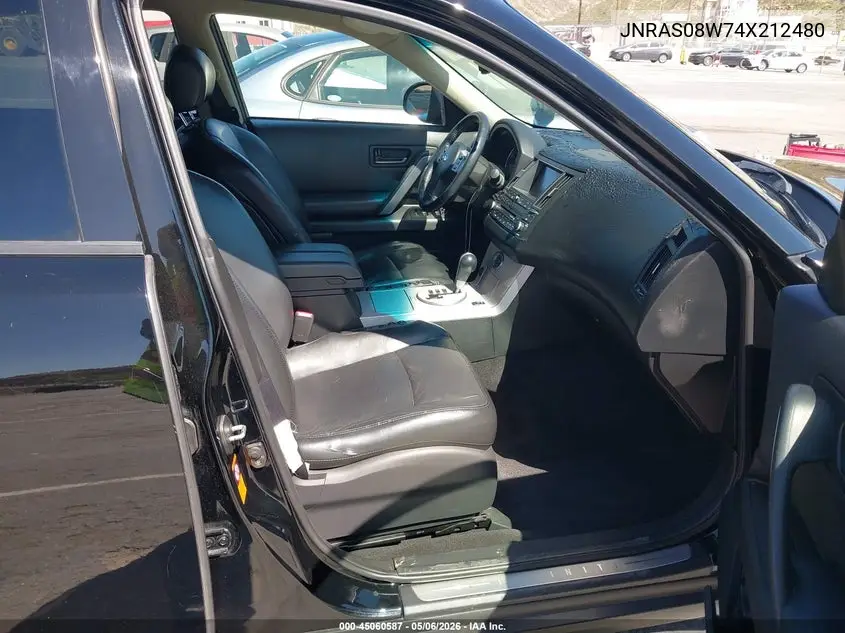 2004 Infiniti Fx35 VIN: JNRAS08W74X212480 Lot: 45060587