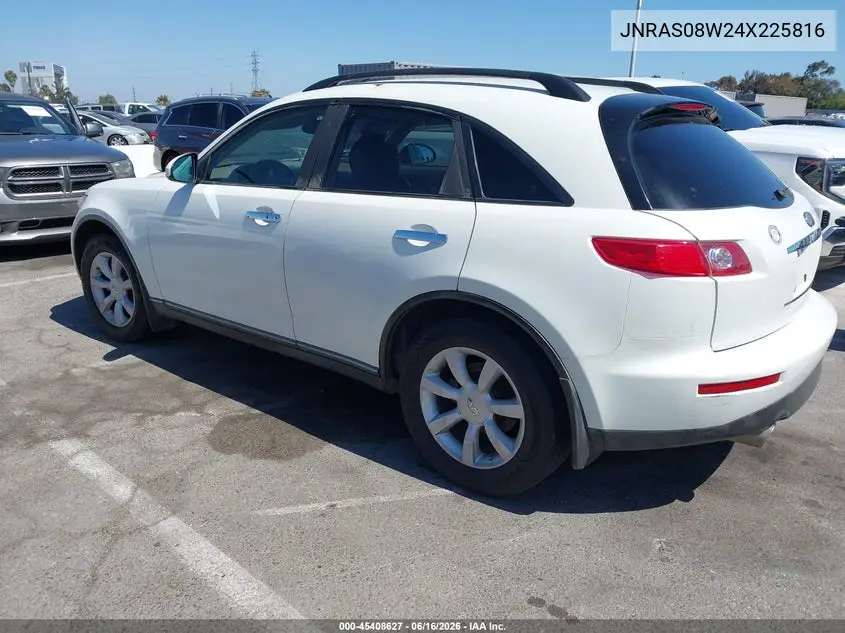 2004 Infiniti Fx35 VIN: JNRAS08W24X225816 Lot: 45408627