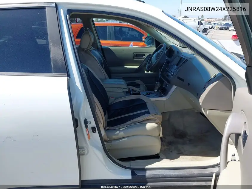 2004 Infiniti Fx35 VIN: JNRAS08W24X225816 Lot: 45408627