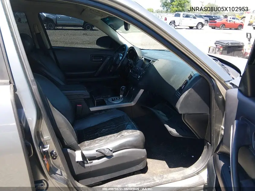 2005 Infiniti Fx35 VIN: JNRAS08U05X102953 Lot: 45070472