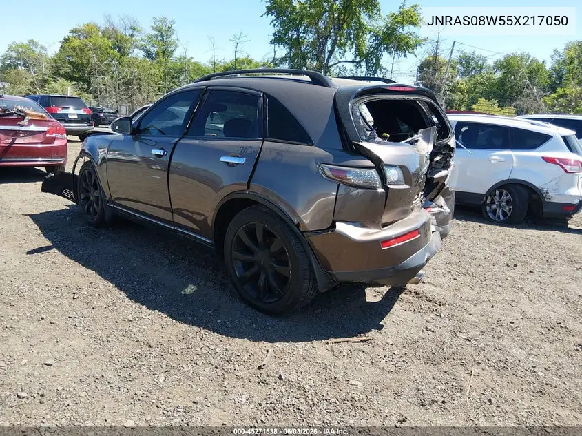 2005 Infiniti Fx35 VIN: JNRAS08W55X217050 Lot: 45271538