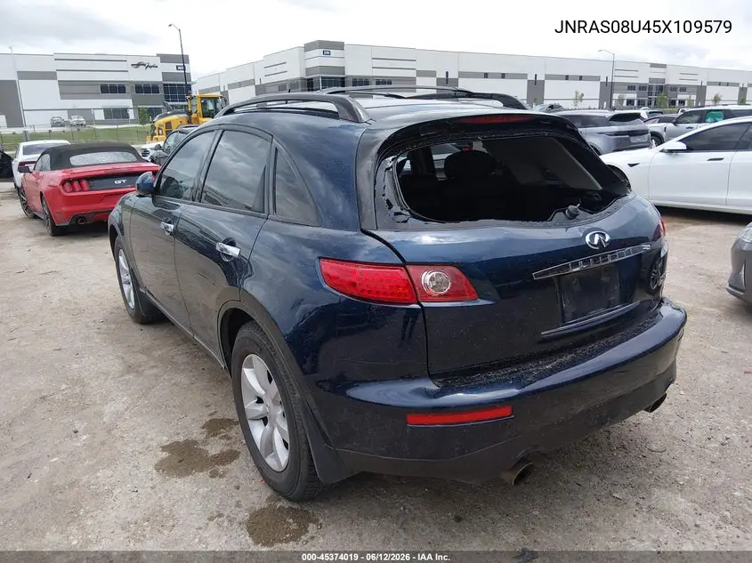 2005 Infiniti Fx35 VIN: JNRAS08U45X109579 Lot: 45374019