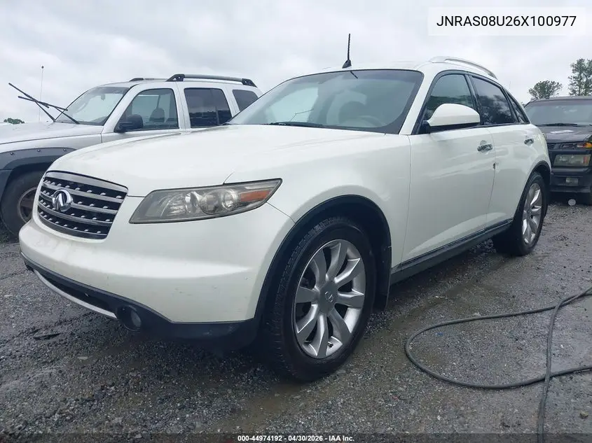2006 Infiniti Fx35 VIN: JNRAS08U26X100977 Lot: 44974192