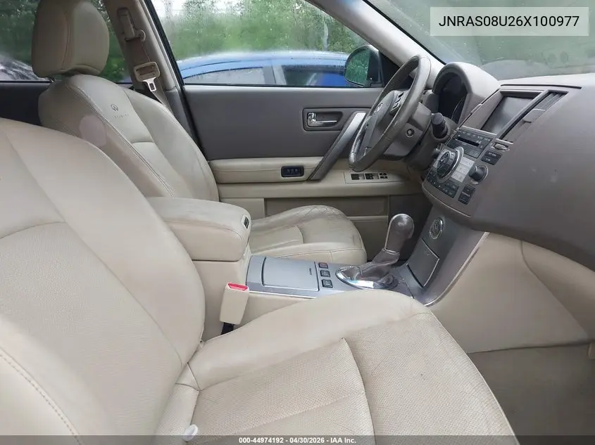 2006 Infiniti Fx35 VIN: JNRAS08U26X100977 Lot: 44974192