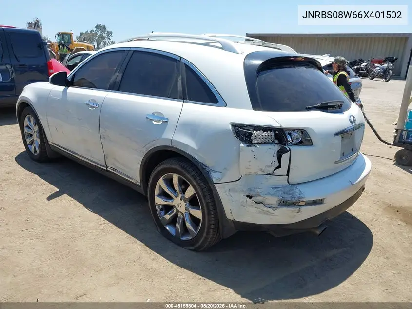 2006 Infiniti Fx45 VIN: JNRBS08W66X401502 Lot: 45159804