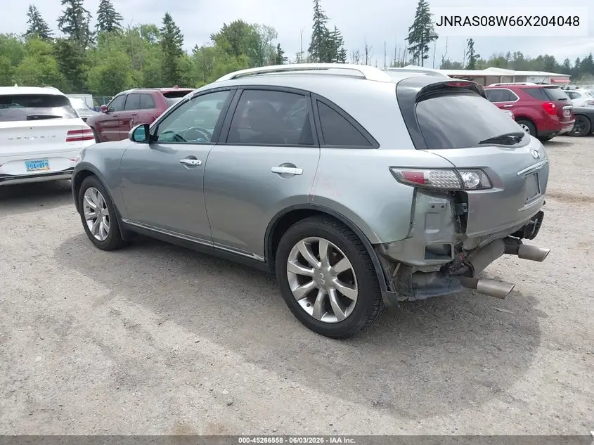 2006 Infiniti Fx35 VIN: JNRAS08W66X204048 Lot: 45266558