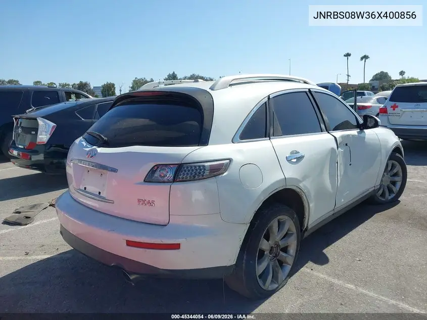 2006 Infiniti Fx45 VIN: JNRBS08W36X400856 Lot: 45344054